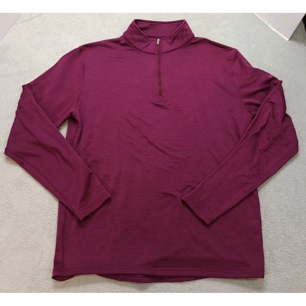 Peter Millar Pullover Men M Purple Golf Performance Quarter Zip Golfing Logo